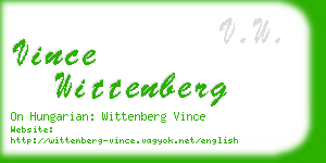 vince wittenberg business card